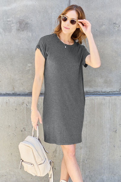 Women's Dress With Pockets | Basic Bae Dress | Beach Groove Swimwear