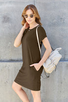 Women's Dress With Pockets | Basic Bae Dress | Beach Groove Swimwear