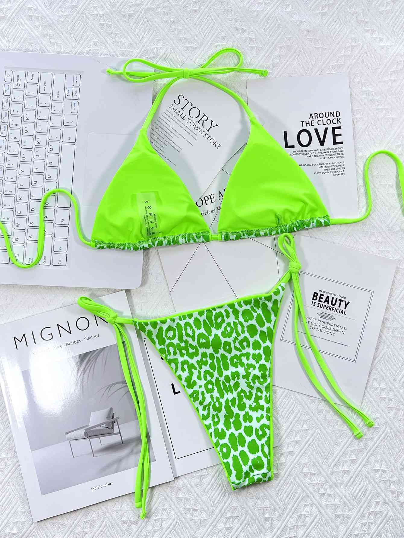 Leopard Print Bikini | Tie Side Bikini Set | Beach Groove Swimwear