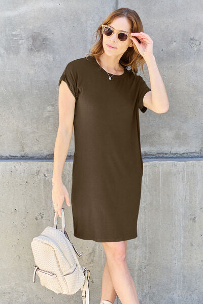 Women's Dress With Pockets | Basic Bae Dress | Beach Groove Swimwear