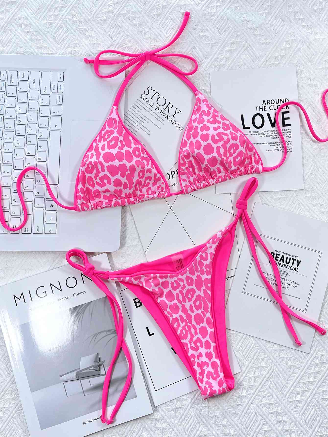 Leopard Print Bikini | Tie Side Bikini Set | Beach Groove Swimwear