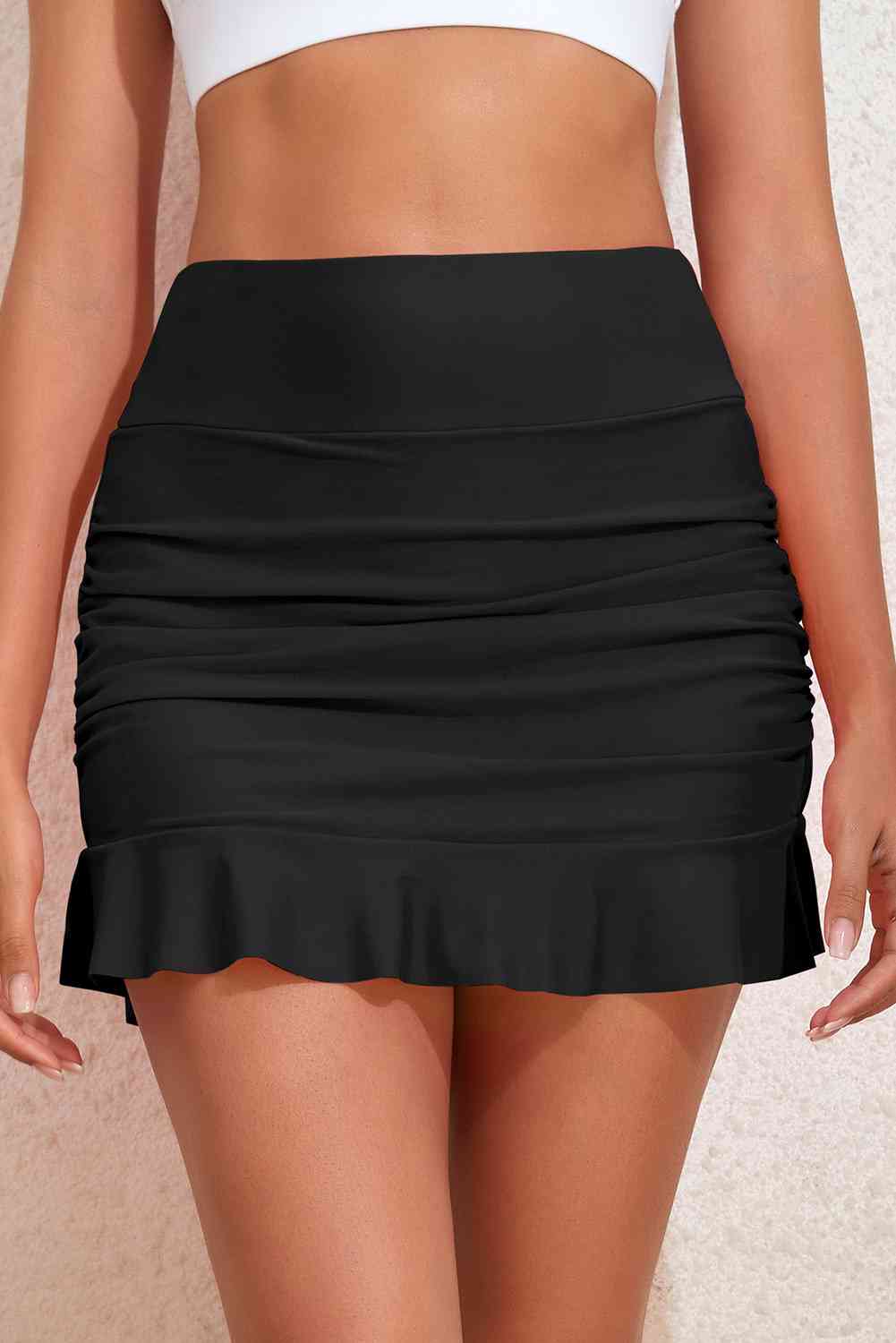 Swimming Shorts For Ladies | Ruffle Hem Short | Beach Groove Swimwear
